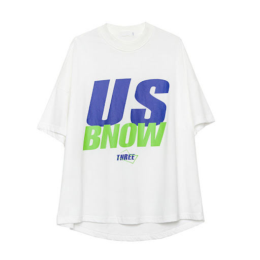 Title 1, Hong Kong Style Letter Printed Short-sleeved T-...