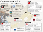 Coronavirus cases in SA.