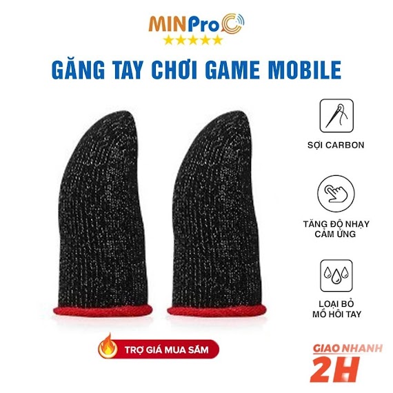 Găng Tay Chơi Game Pubg, Liên Quân - Cotton, Chống Mồ Hôi Tay, Tăng Độ Nhạy Cảm Ứng Minpro