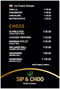 Sip Juice Bar menu 2