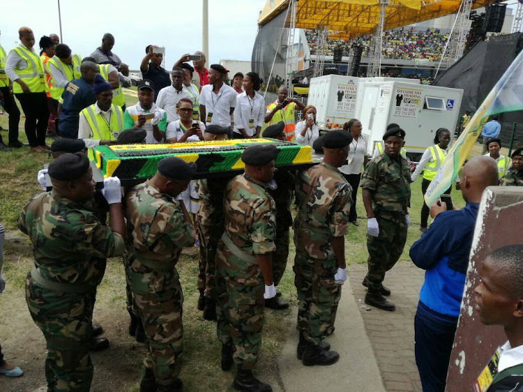 Nadine Taylor from East London baked the 152 cm cake for the ANC's birthday bash on Saturday.