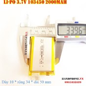 Pin Li - Po 3.7V 103450 103550 2000Mah (Lithium Polyme) Cho Điện Thoại, Bộ Đàm, Định Vị Gps, Camera Hành Trình, Cân Điện Tử