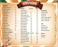 Simply Kebab menu 1