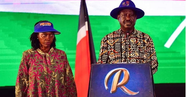 Raila Odinga, flanked by his running-mate Martha Karua, has vowed to challenge the result in court