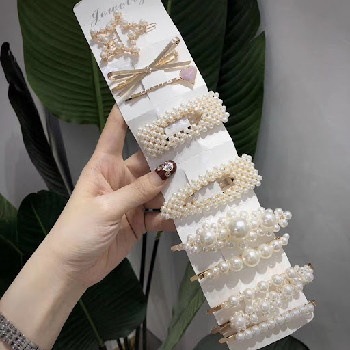 Title 3, South Korea Ins Net Red Pearl Hairpin Set for G...