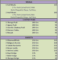 Utarakarnataka Food menu 2