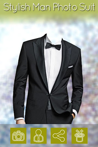 Stylish Man Suit Photo Montage