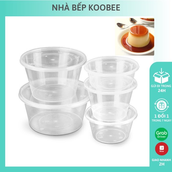 Hũ Hộp Cốc Khuôn Bánh Flan Caramen - Khuôn Làm Bánh Da Lợn, Bánh Xu Xê, Thạch Rau Câu Nhựa 100% Pp Không Mùi Chịu Nhiệt