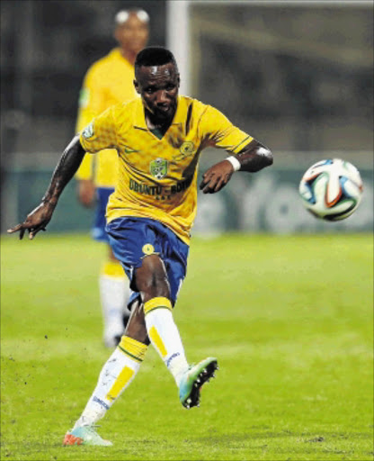 BUSY: Teko Modise of Mamelodi Sundowns Photo: Steve Haag/Gallo Images