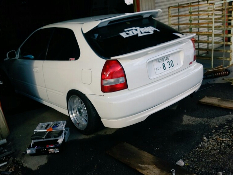 シビックの車高調取付・ホイール交換・#シビック・シビック・EK4に関するカスタム事例の投稿画像4枚目