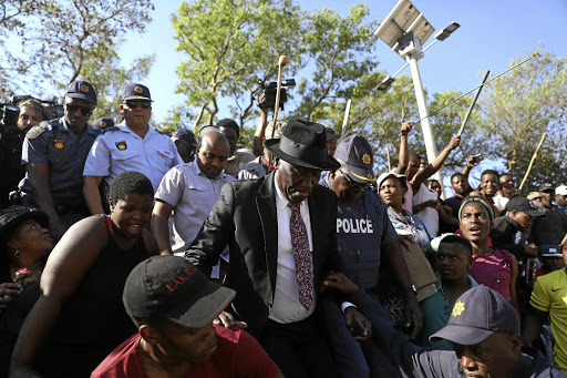 Police minister Bheki Cele speaking at Jeppe police station on Tuesday described the spate of attacks as criminality./ Thulani Mbele