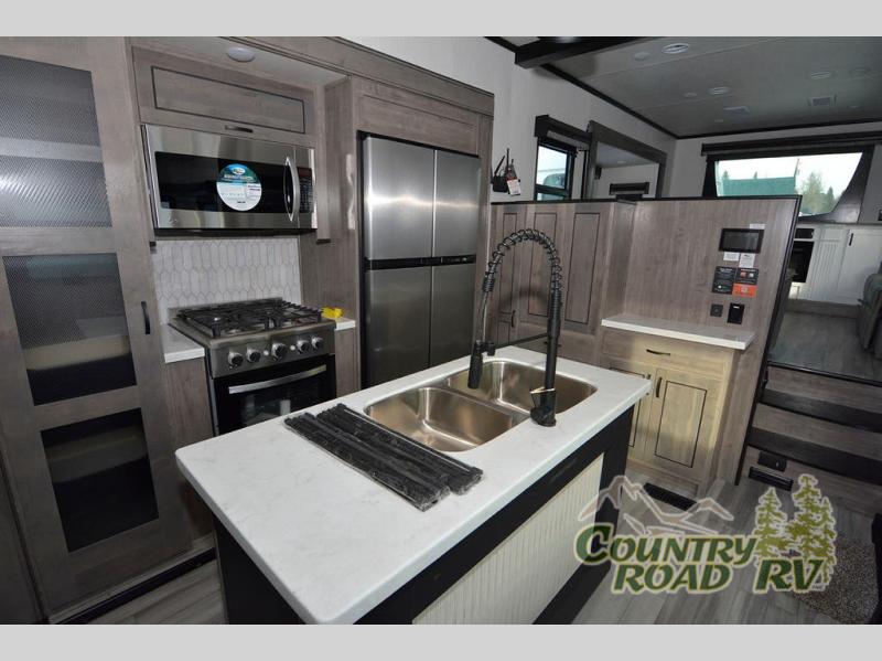 This unit features stainless steel appliances for easy clean up.