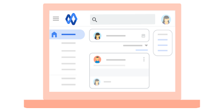 O serviço exibido em um laptop