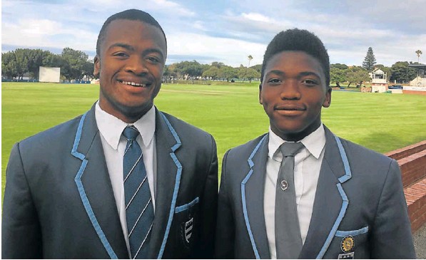 Hlumelo Klaas, left, and Siviwe Zondani have been selected to represent the SA U18 Sevens rugby team based on their outstanding performances at the U17 interprovincial tournament in 2018 in Potchefstroom