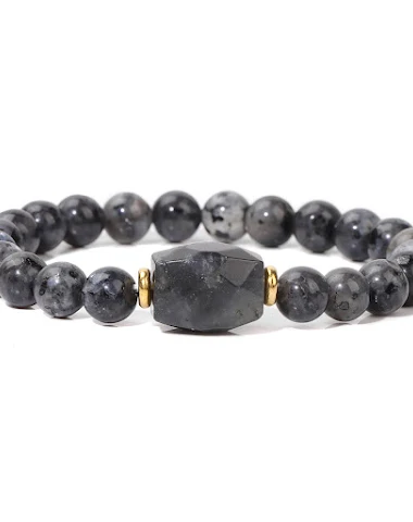 Bracelet femme en perles de pierre - 2