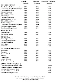 Howzatt - The Galaxy Hotel menu 3