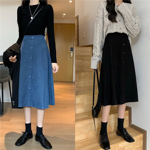Title 2, A-line Half-length Womens Mid-length High-wais...