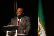 President of South Africa Cyril Ramaphosa at the African Renaissance conference at the ICC in Durban.