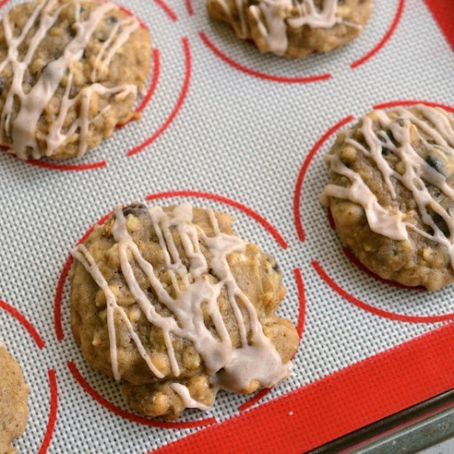 Delectable soft cinnamon spice Apple Cookies that are like little apple cakes drizzled with a sweet cinnamon glaze.