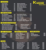 Kumar Snacks menu 1