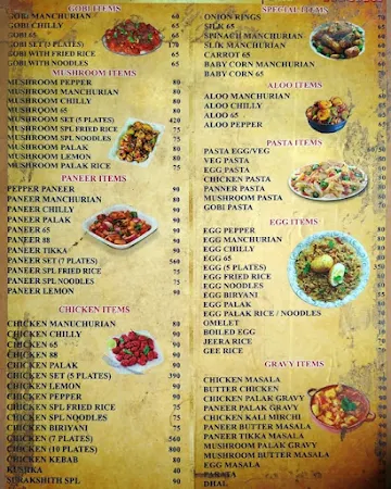 Surakshith Chinese menu 