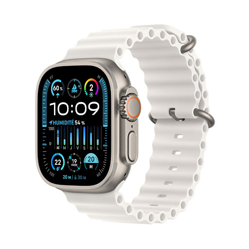 Đồng hồ Apple Watch Ultra 2 4G 49mm (Vỏ Titan Dây Silicone White) (MREJ3VN/A)