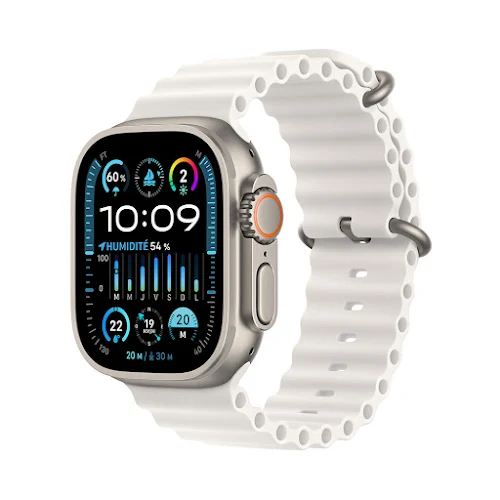 Đồng hồ Apple Watch Ultra 2 4G 49mm (Vỏ Titan Dây Silicone White) (MREJ3VN/A)