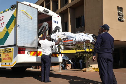 Patients at Bheki Mlangeni Hospital in Jabulani, Soweto, were transported to surrounding hospitals after a fire broke out on Monday.