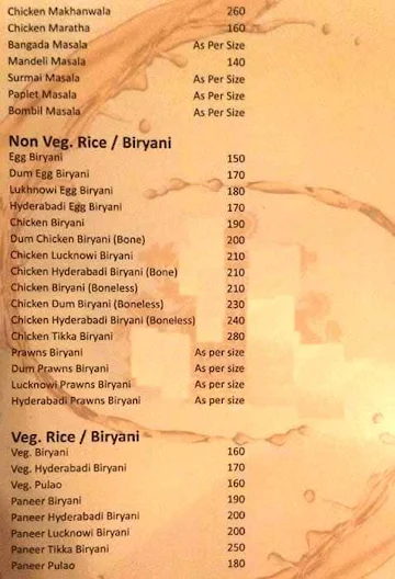 Leena Restaurant menu 