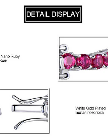 Bracelet de tennis en argent sterli - 2