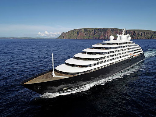 The 228-passenger polar discovery ship Scenic Eclipse from Scenic Cruises.