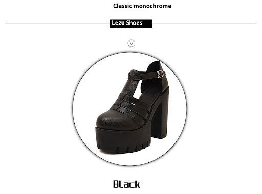 Title 10, Closed Toe High Heel Thick Bottom Waterproof Wo...