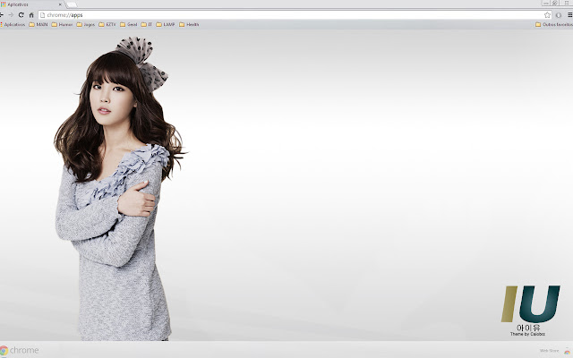 IU (Lee Ji-eun, 이지은) Minimalist Theme 2 chrome extension