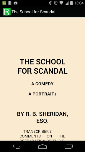 The School for Scandal