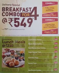 Sagar Ratna menu 1