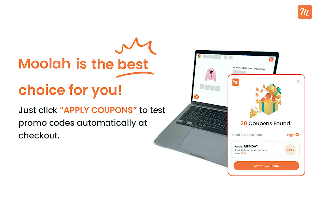 Moolah - Automatic Coupon Hunter chrome extension