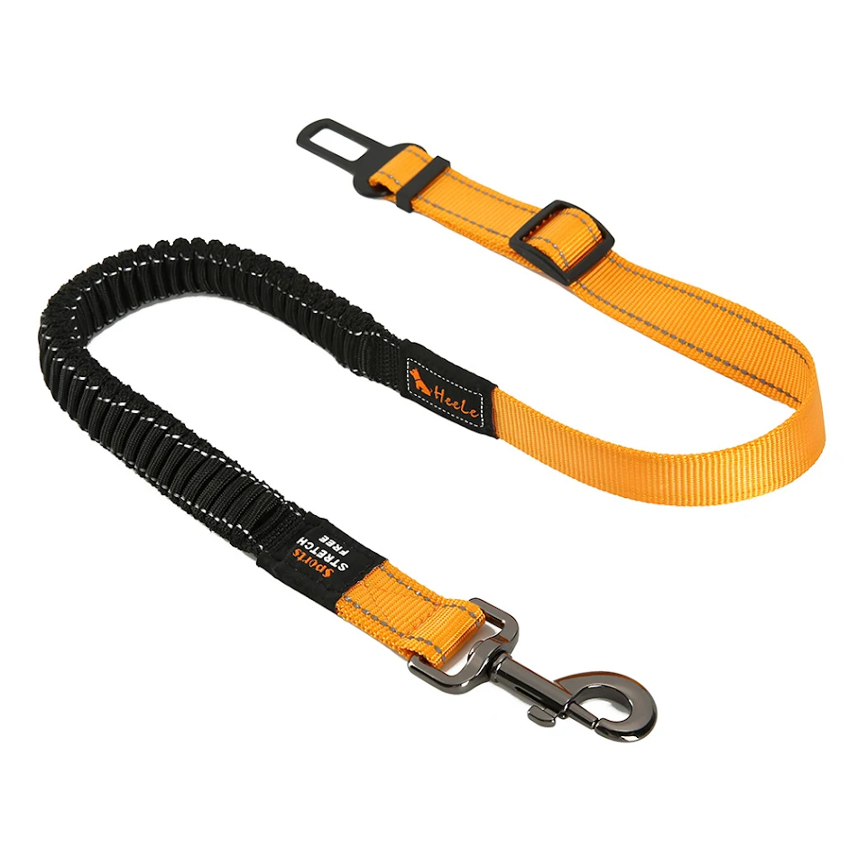 Elastische en rekbare autogordel voor honden. Veilige en comfortabele autoritten voor uw huisdier. Beschermt hond en bestuurder.