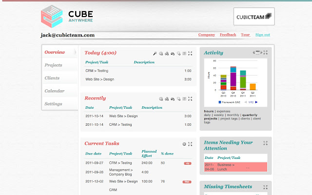 Cube Time & Expense Tracking chrome extension