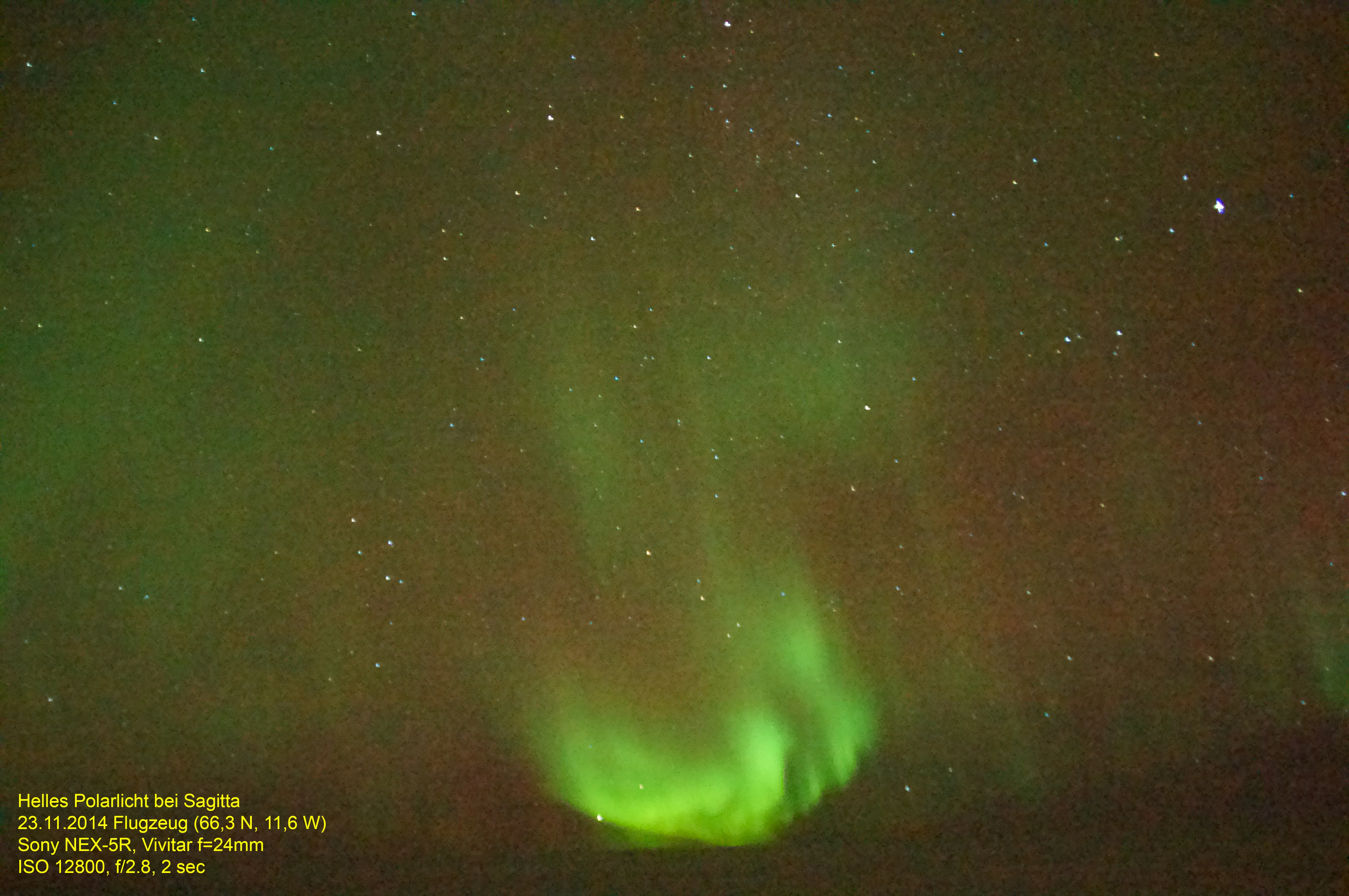 Polarlicht bei Sagitta