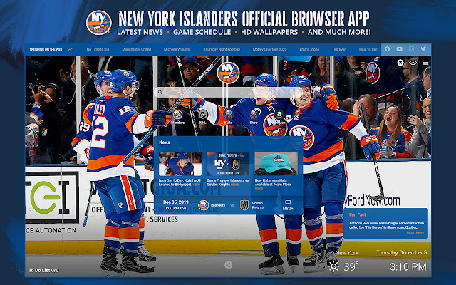 New York Islanders Official Browser App