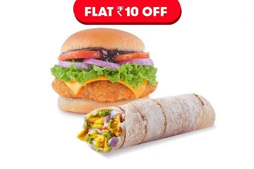 Non Veg Burger + Wrap Combo