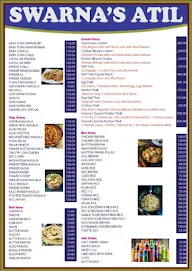 Swarna's Atil menu 2