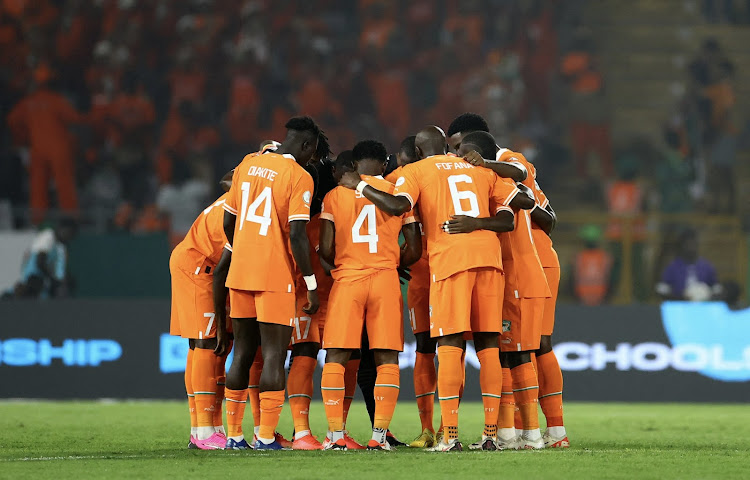 Cote d'Ivoire players during their match against Senegal