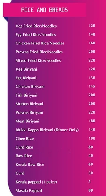 Kuttanadu menu 