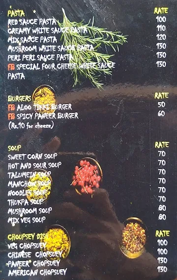 Friends Bowl menu 