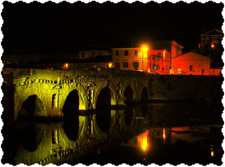 RIMINI  TIBERIO BRIDGE BY NIGHT di loris_foto_66