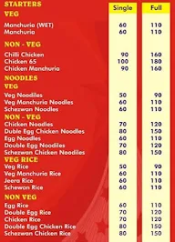 Sri Lakshmi A2Z Corner menu 1