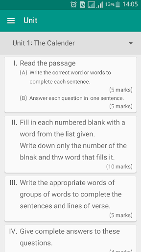 Grade XI English Old Questions