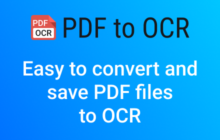 PDF to OCR for Google Chrome™ small promo image