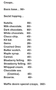 Waffle Desire menu 7